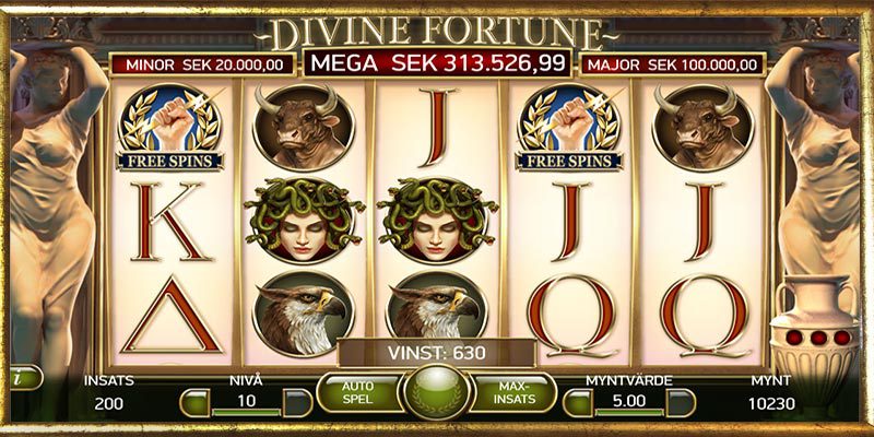  Divine Fortune jackpott spel i topplistan