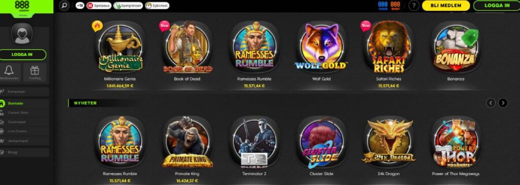 888casino casinospel